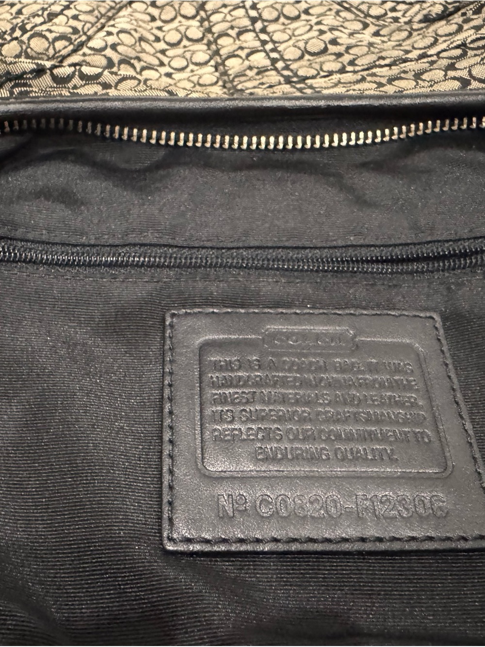 Coach Black Signature Crescent Shoulder Bag - Picture 7 of 7